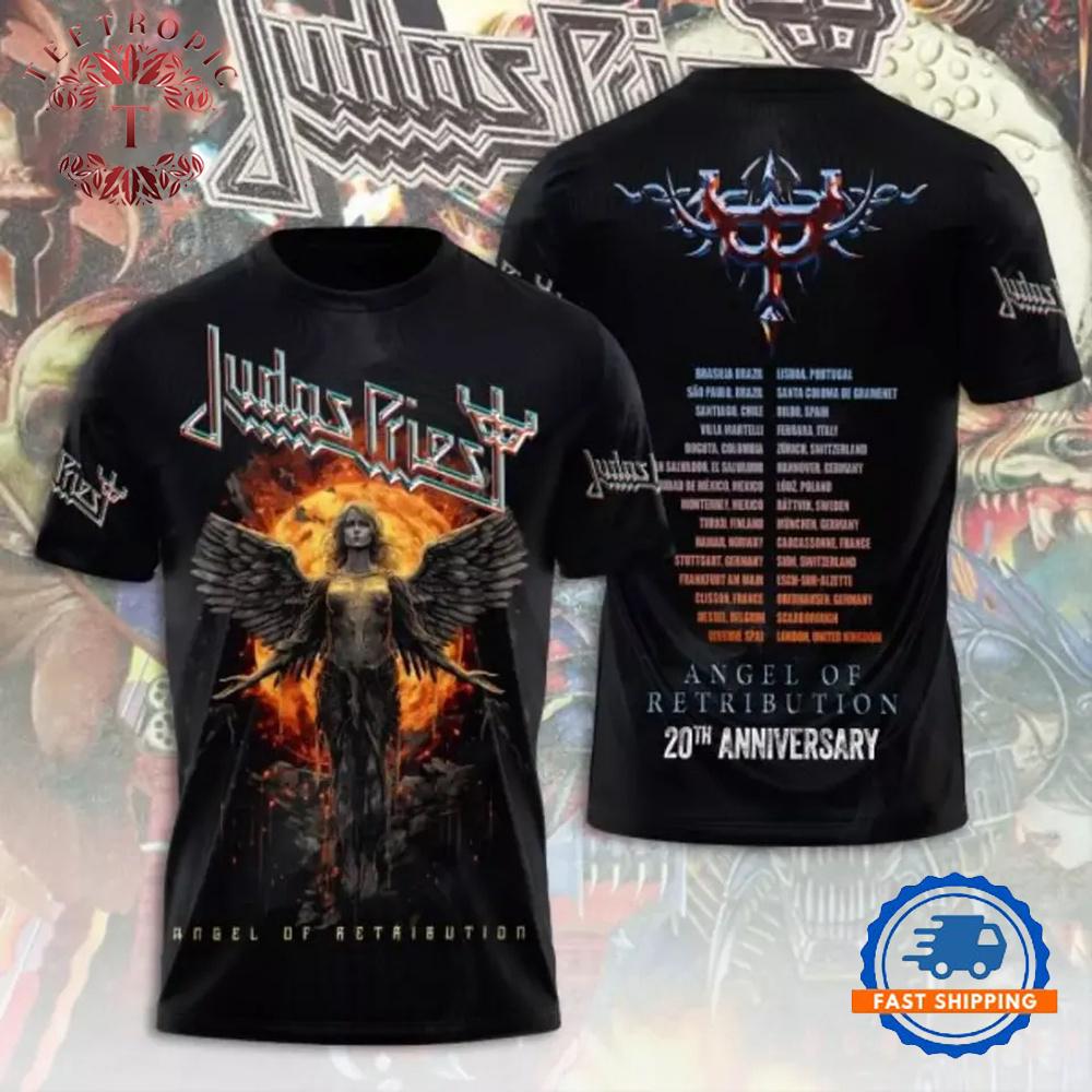 Judas Priest Angel Of Retribution 20th Anniversary 3D T-Shirt