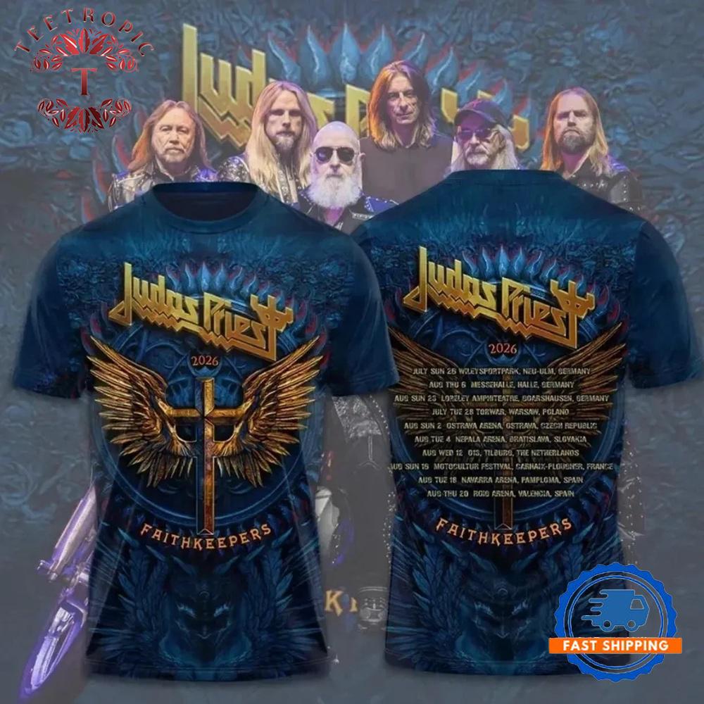 Judas Priest Faithkeepers European Tour 2026 3D Unisex T-Shirt