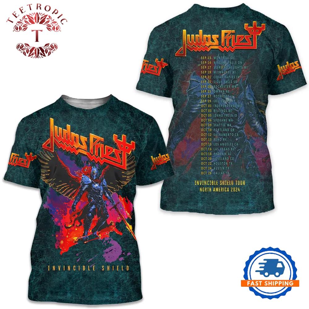 Judas Priest Invinciable Shield 3D Shirt