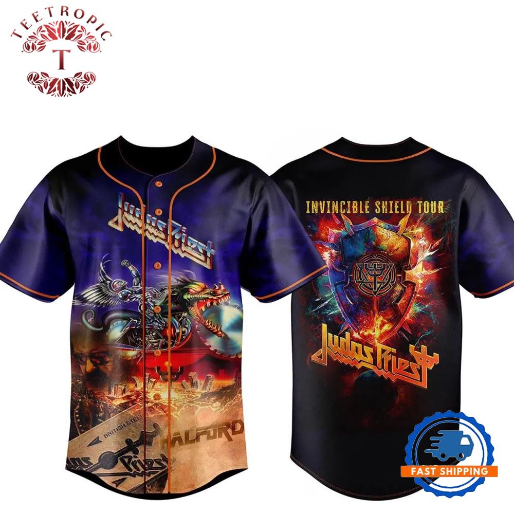 Judas Priest Invincible Shield Tour Baseball Jersey Shirt