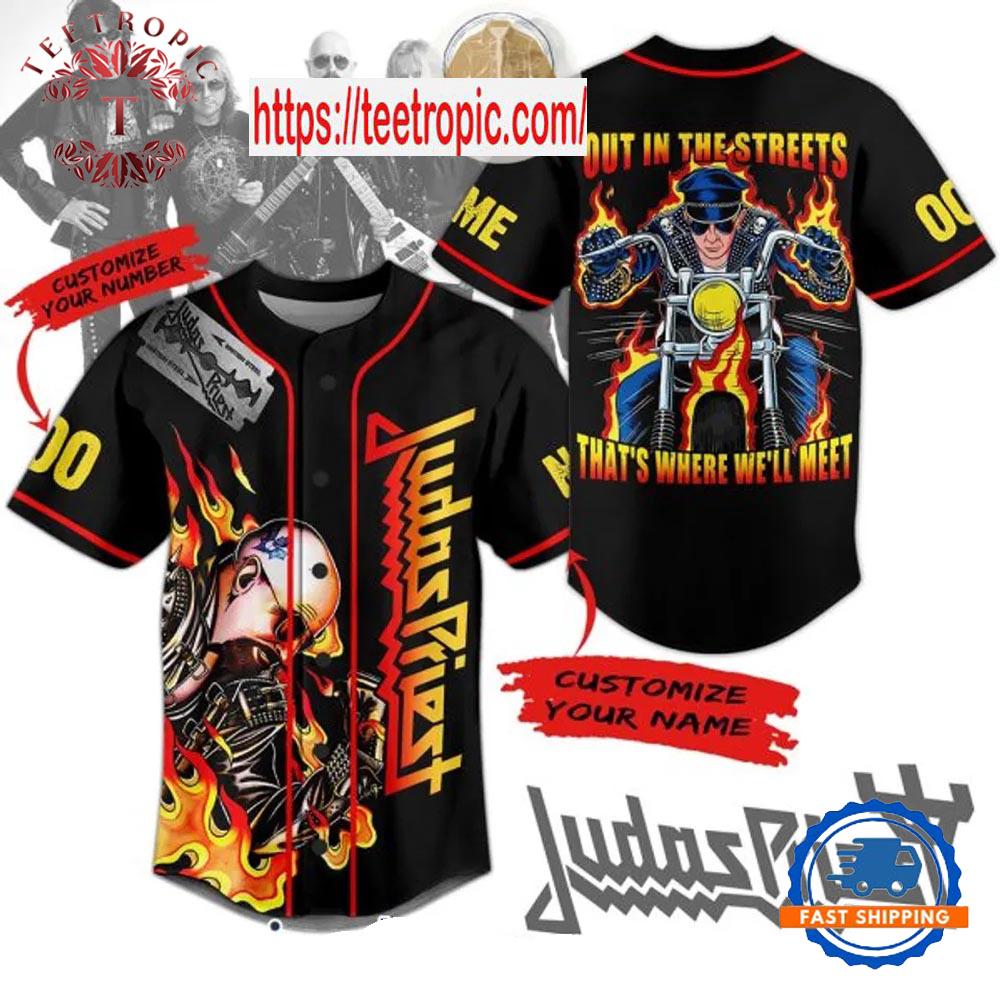 Judas Priest Out In The Street That’s Where We Meet Baseball Jersey