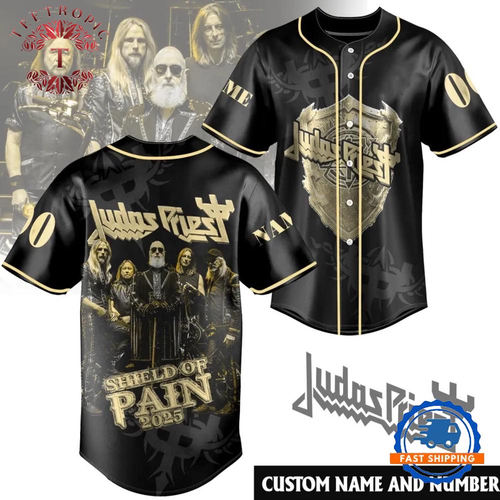Judas Priest Shield Of Pain Tour 2025 Baseball Jersey