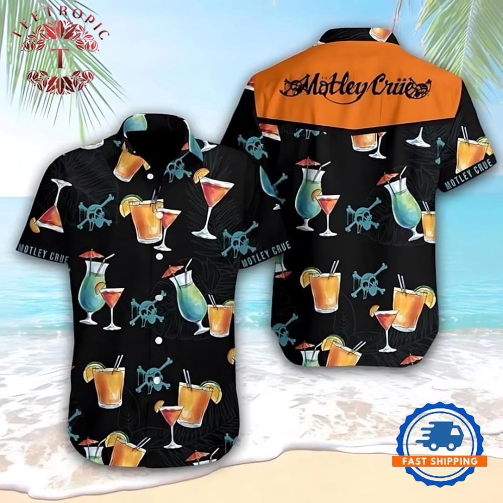 Motley Crue Tropical Drinks Hawaiian Shirt