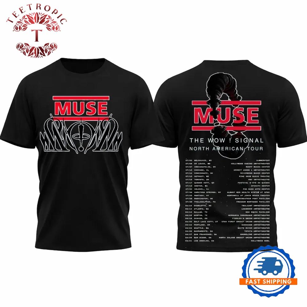 Muse Band The Wow Signal North American Tour 2026 3D Shirt
