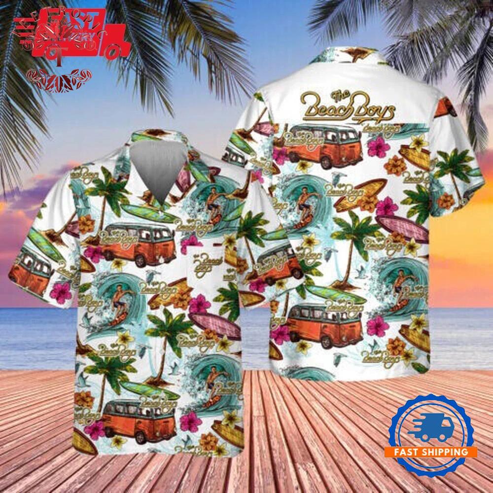 The Beach Boys Button Hawaiian Shirt