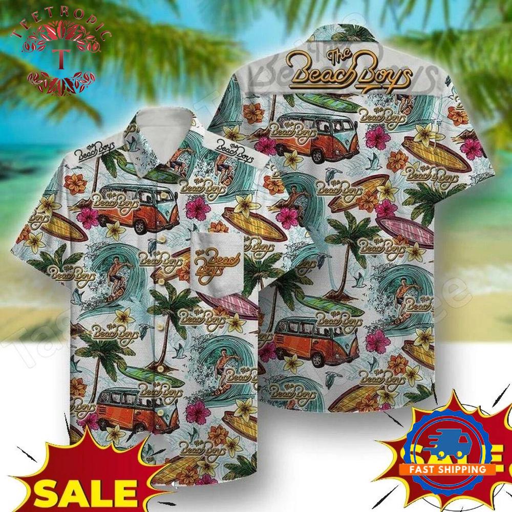 The Beach Boys Surf Volkswagen Bus Hawaiian Shirt