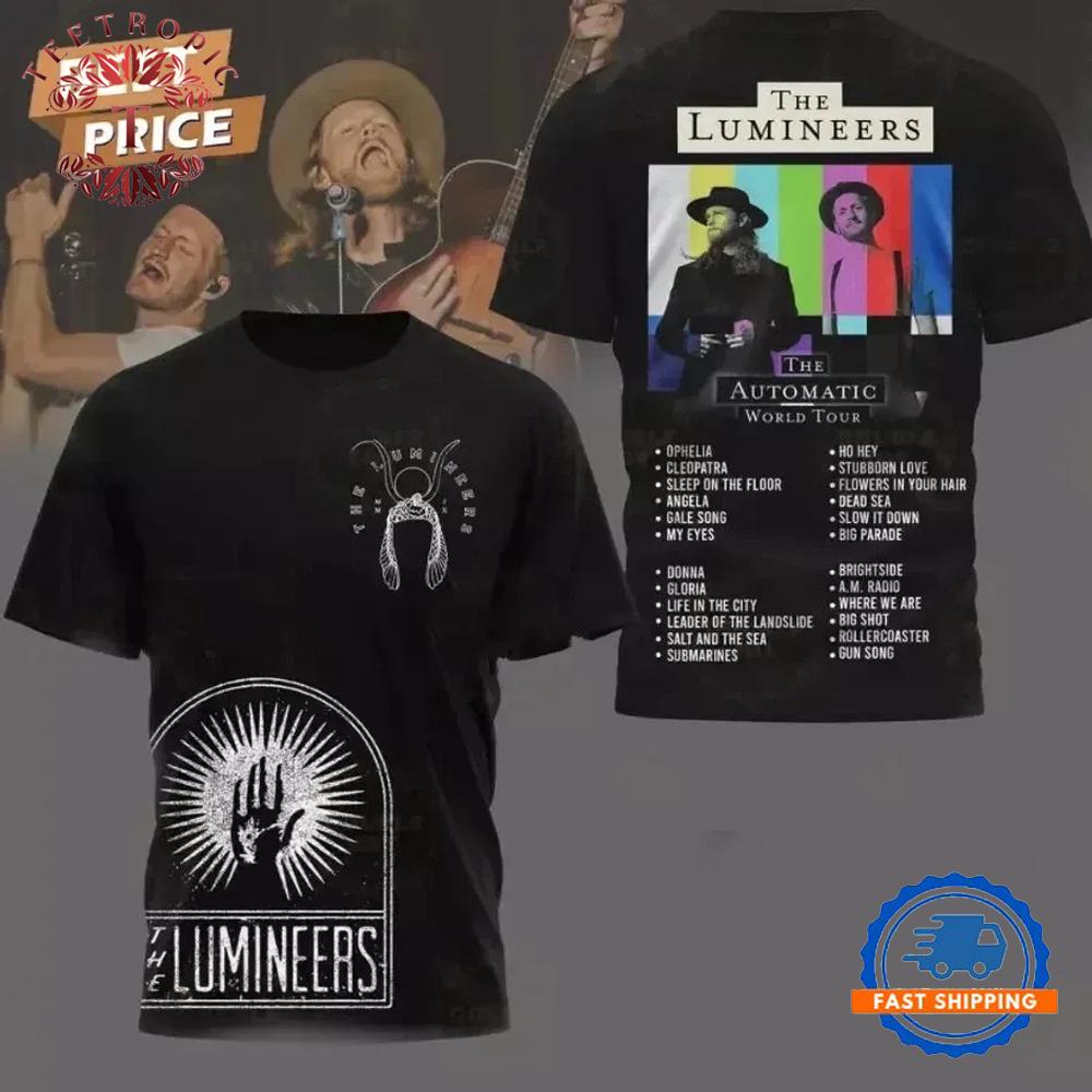 The Lumineers The Automatic World Tour New T Shirt