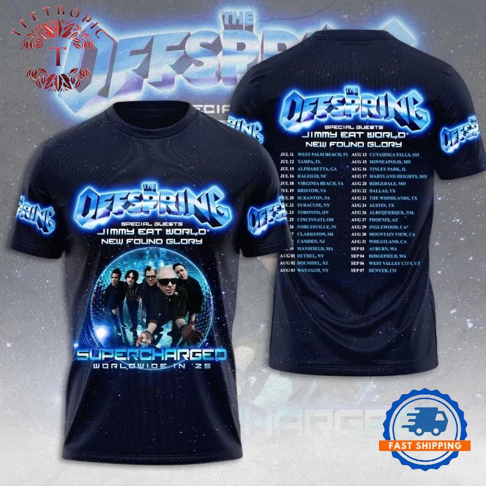The Offspring 2025 Tour 3D Shirt, Punk Rock Band AOP T-Shirt