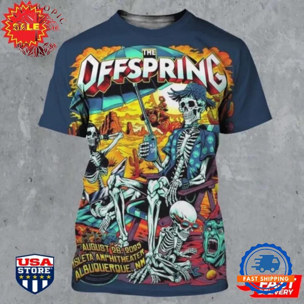 The Offspring Albuquerque New Mexico Concert Isleta August 26 2025 3D Shirt