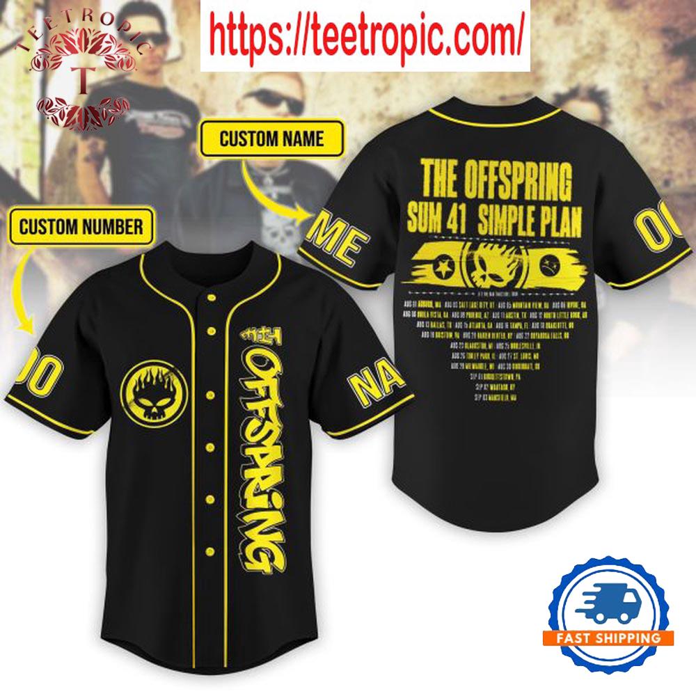 The Offspring Sum 41 Simple Plan Personalized Baseball Jersey