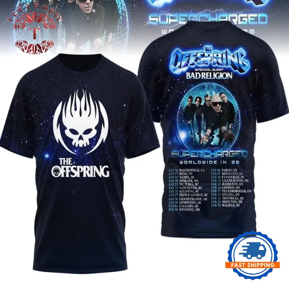 The Offspring Supercharged Worldwide In 2026 3D T Shirt