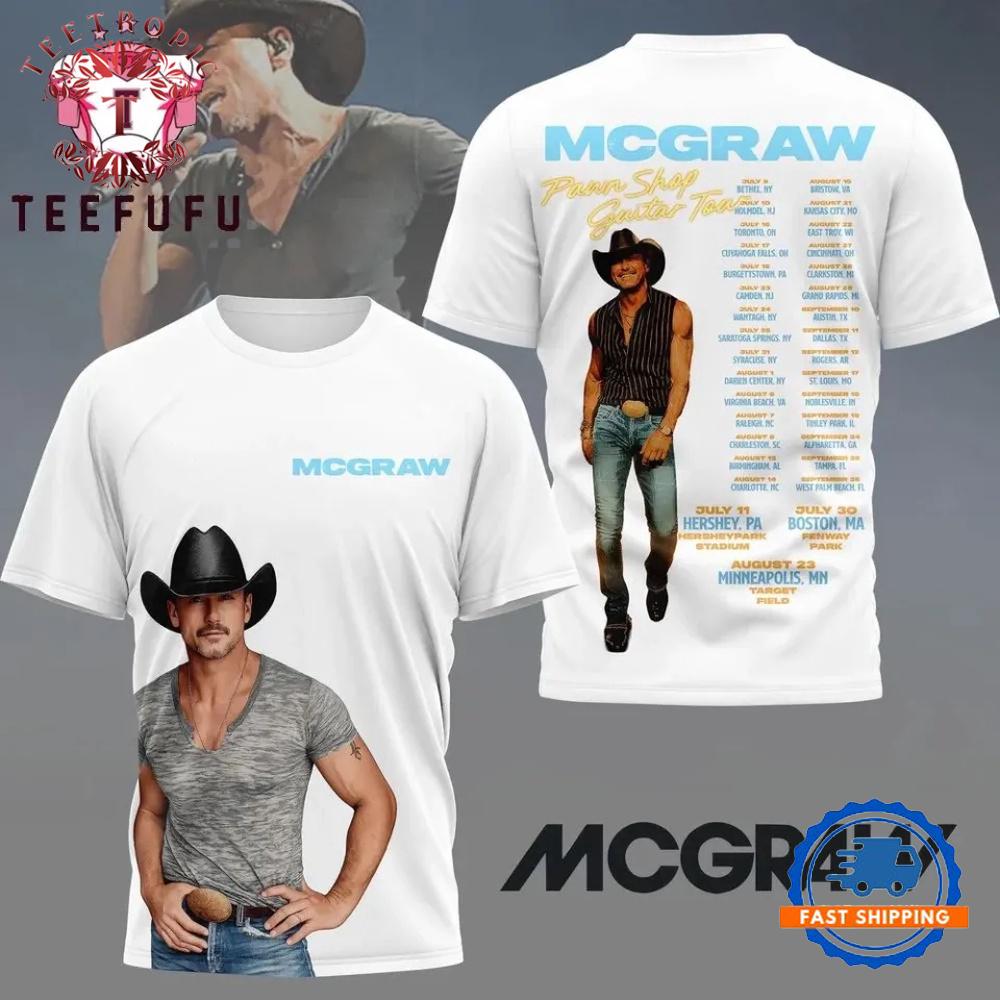 Tim McGraw 2026 Tour 3D Shirt