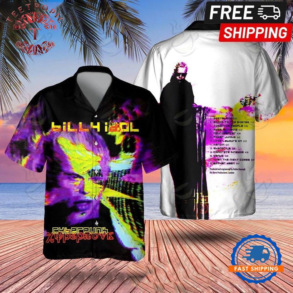 Billy Idol Cyberpunk Album Hawaiian Shirt