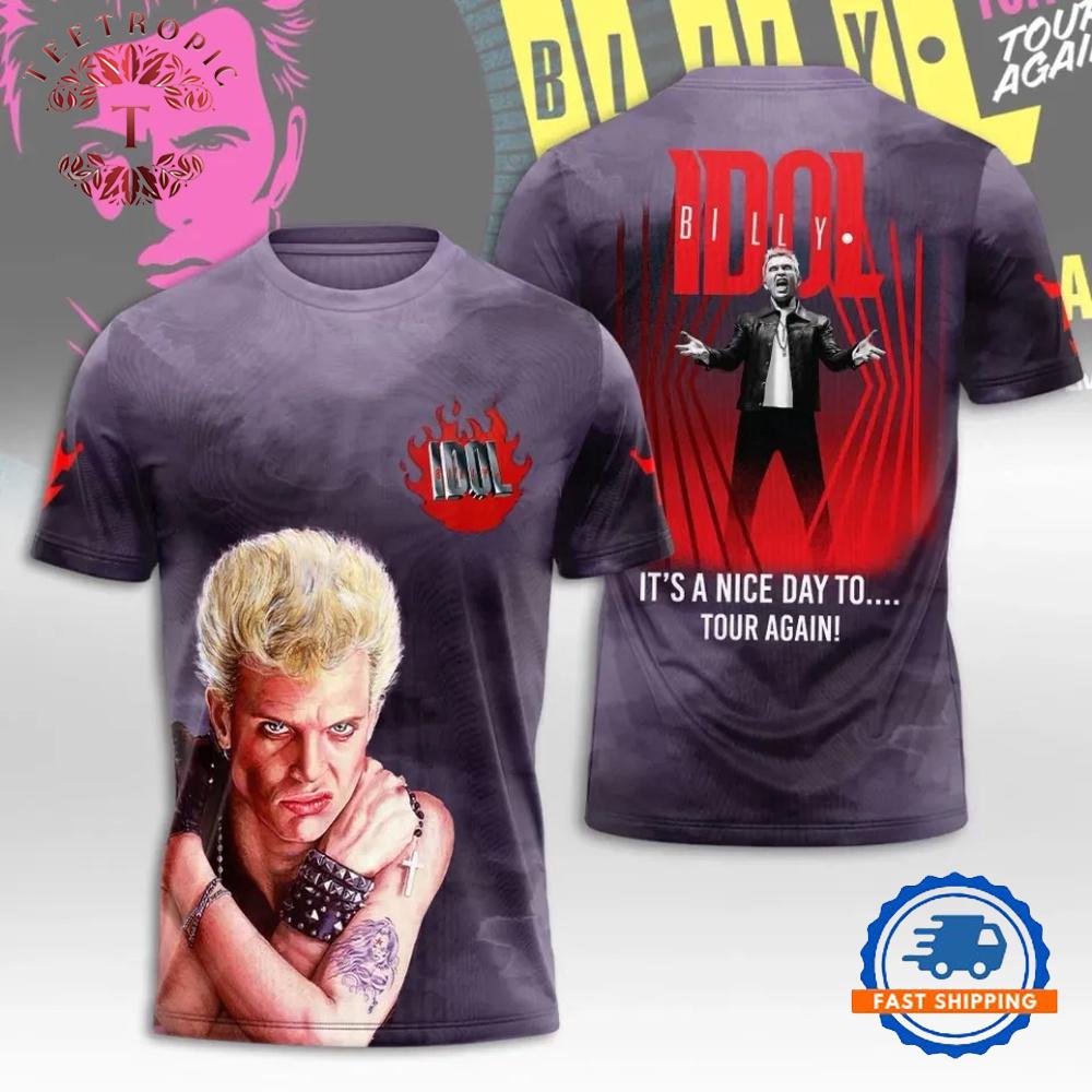 Billy Idol Live In Tour 3D T Shirt