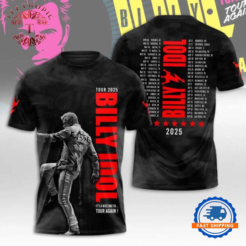 Billy Idol Tour 3D T Shirt