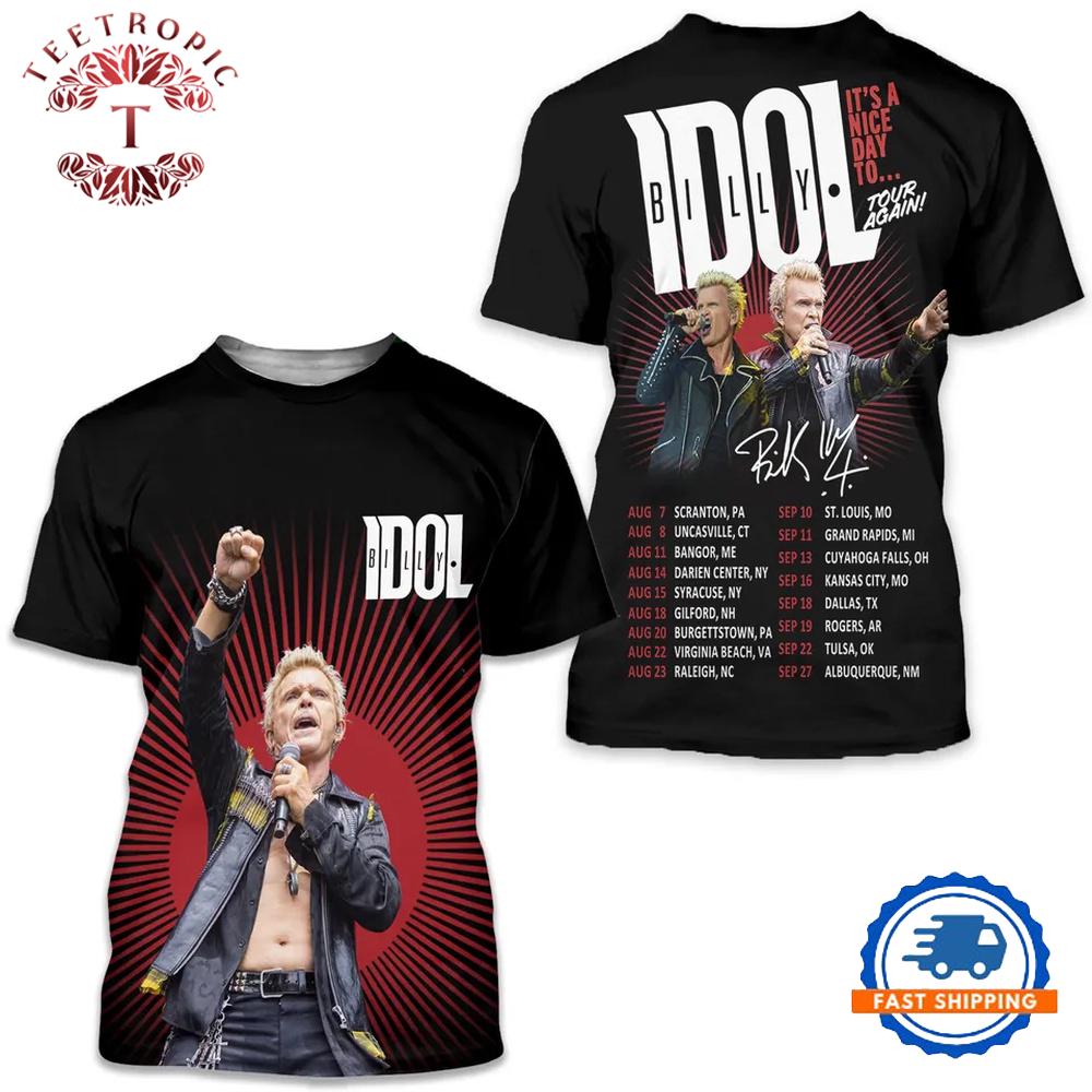 Billy-Idol It’s A Nice Day To Tour Again 2026 Dates T-Shirt