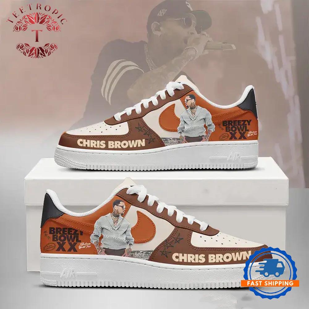 Brown Chris Brown Air Force 1 Shoes