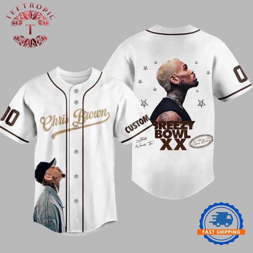 Chris Brown Breezy Bowl XX Personalized Baseball Jersey