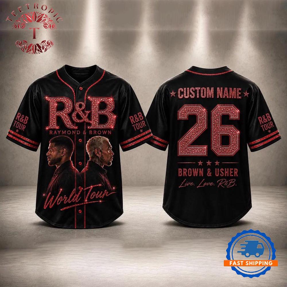 Chris Brown R&B Tour Concert Baseball Jersey