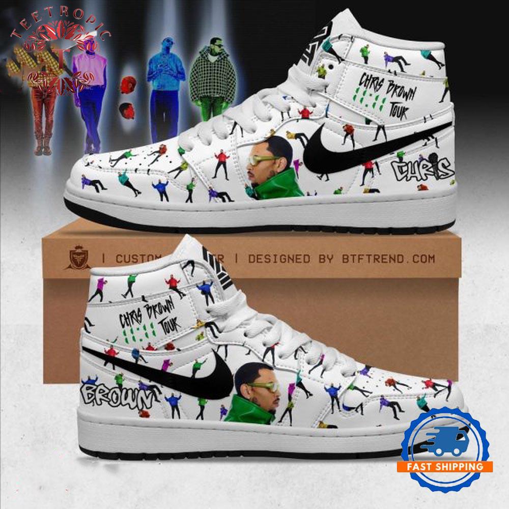 Chris Brown The 11 11 Tour Air Jordan 1 Hightop Shoes