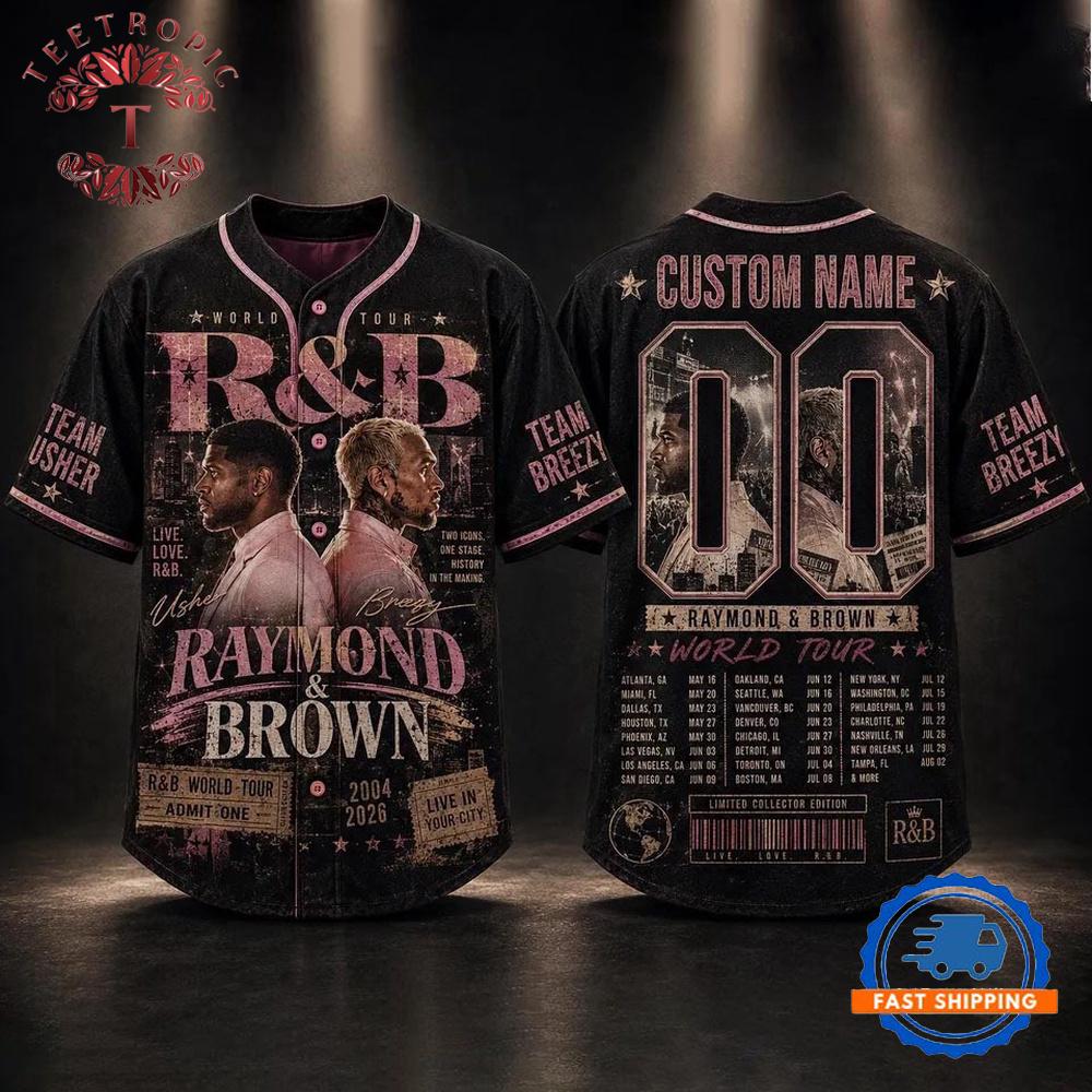 Chris Brown Usher R&B Tour Jersey Shirt