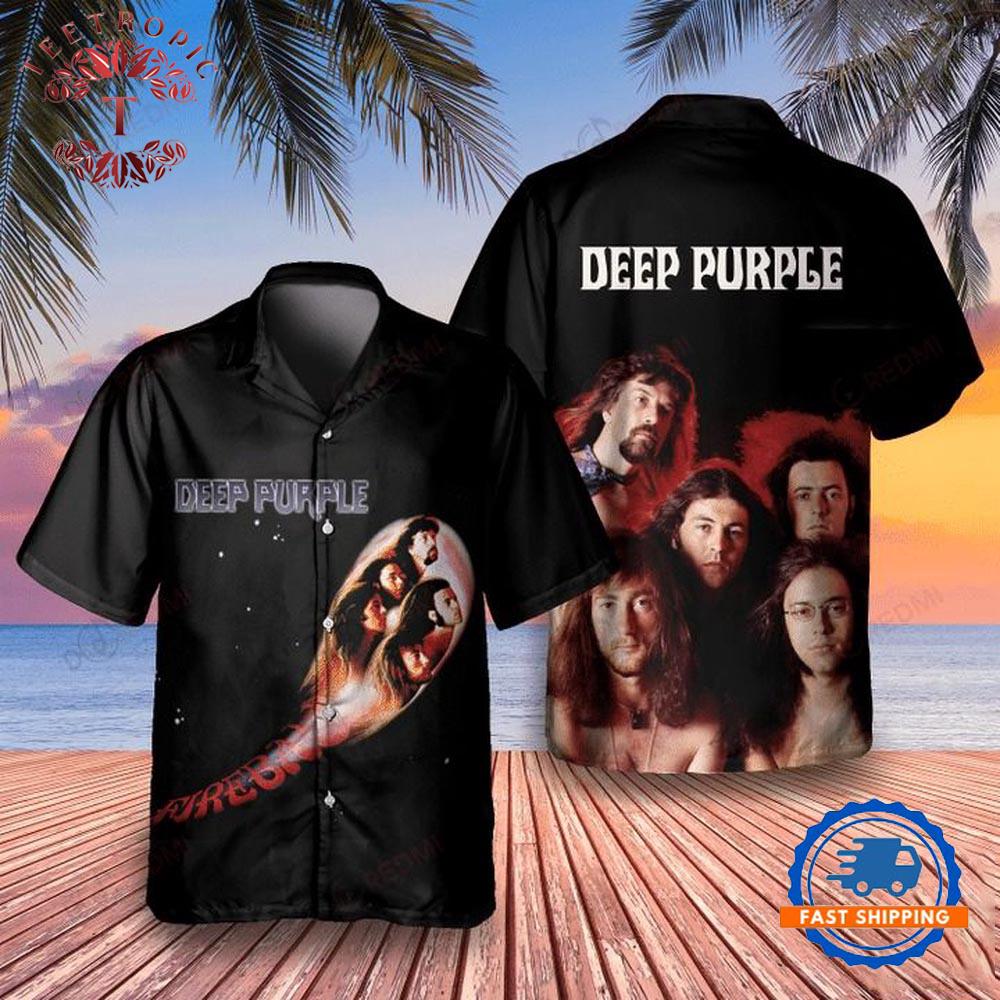 Deep Purple Fireball 1971 Album Hawaiian Shirt