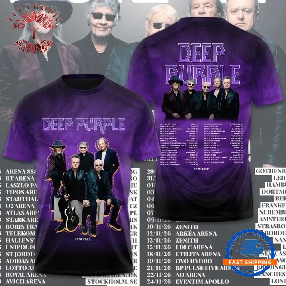Deep Purple MAD IN EUROPE 2026 T Shirt