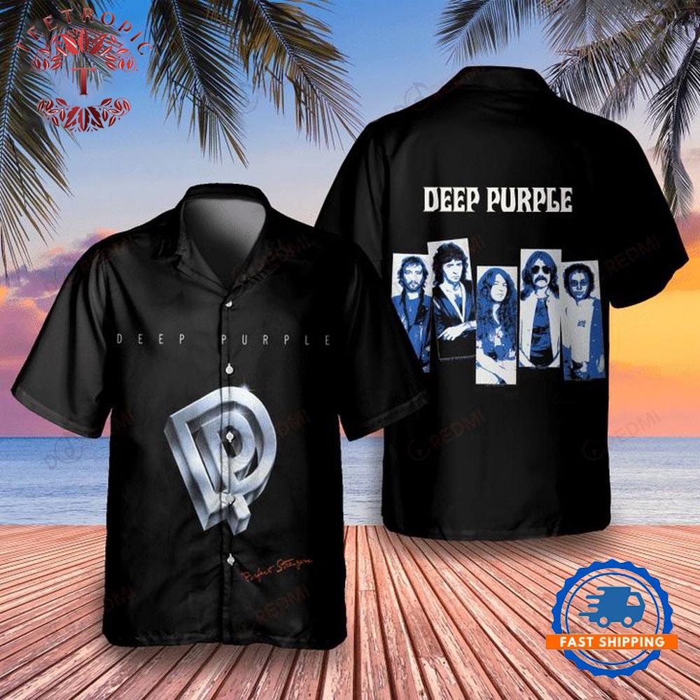 Deep Purple Perfect Strangers 1984 Album Cover Hawaiian Shirt