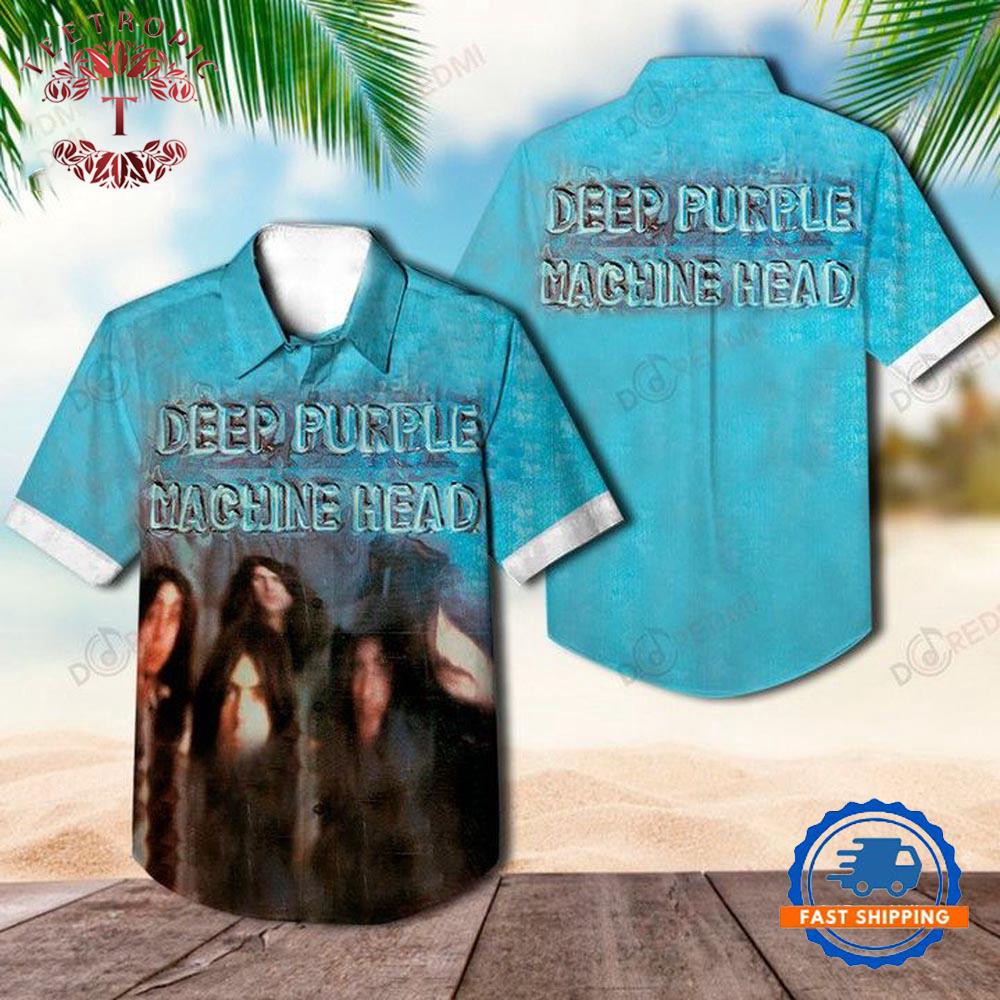 Deep Purple Rock Band Graphic Hawaiian Shirt