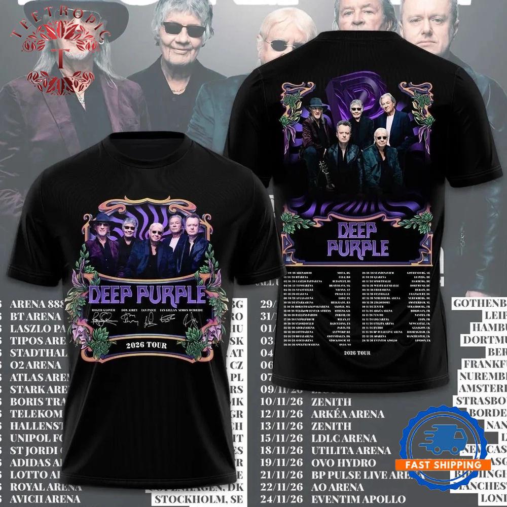 Deep Purple Tour 2026 3D T-Shirt