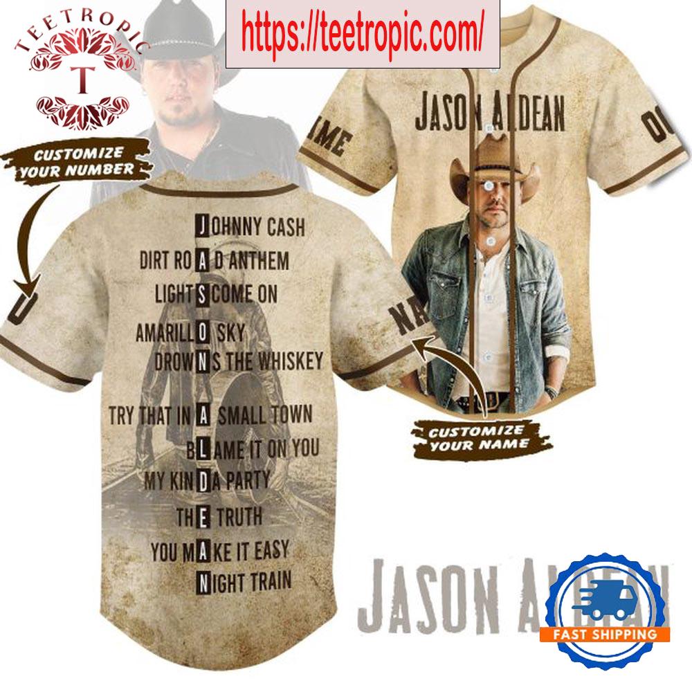 Jason Aldean All Album Personalized Baseball Jersey
