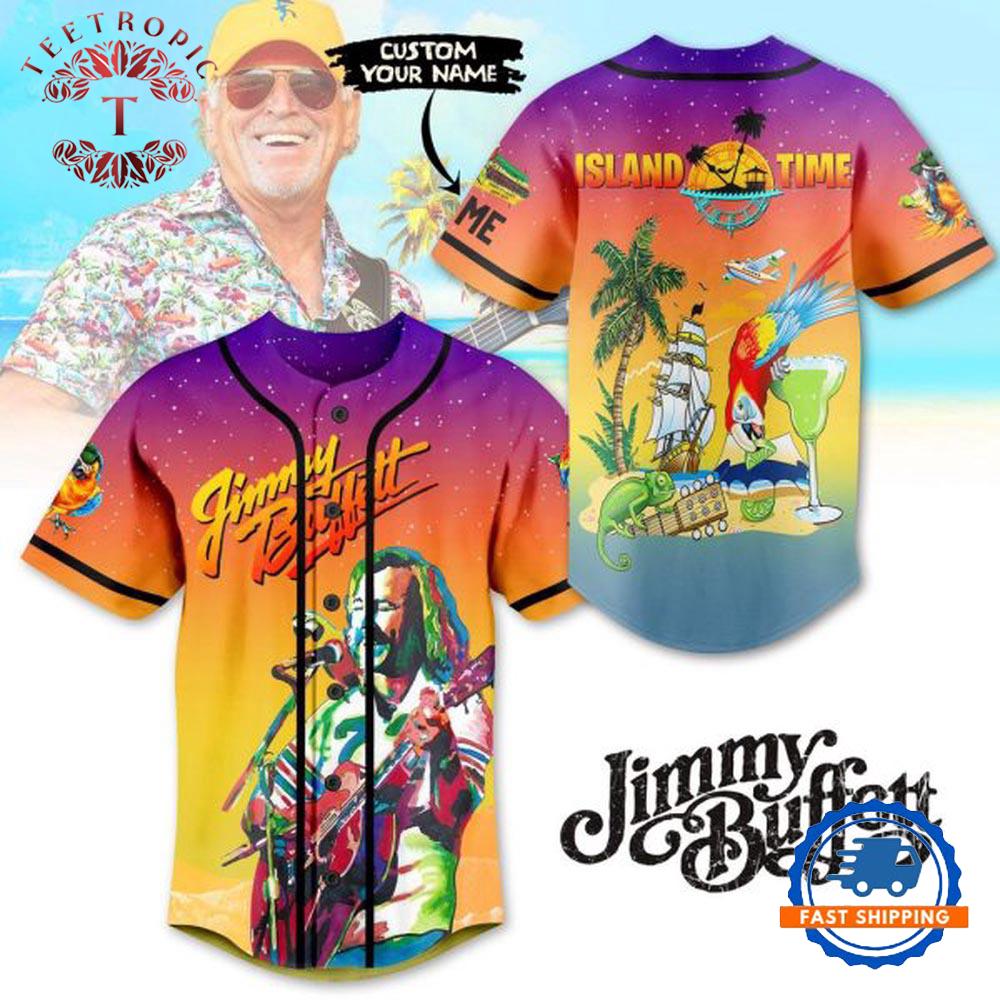 Jimmy Buffett Island Time Custom Baseball Jersey