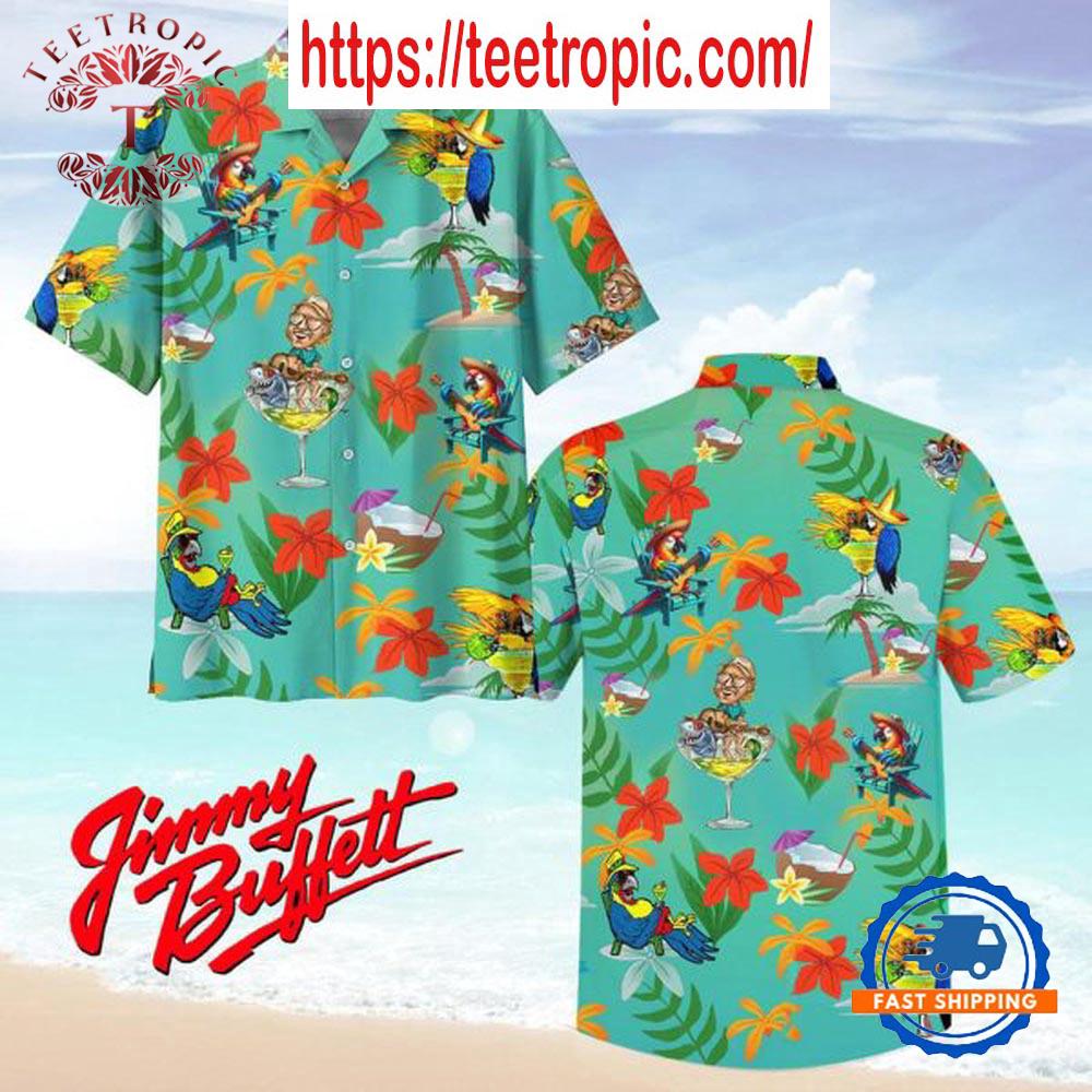 Jimmy Buffett Summer Whiskey Cocktail Hawaiian Shirts