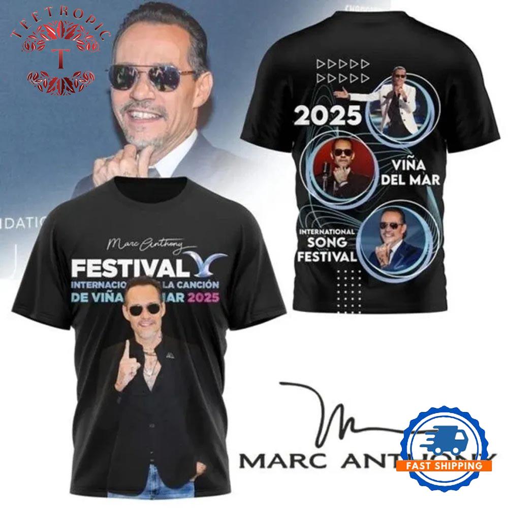 Marc Anthony 2025 Vina Del Mar International Song Festival 3D T-Shirt