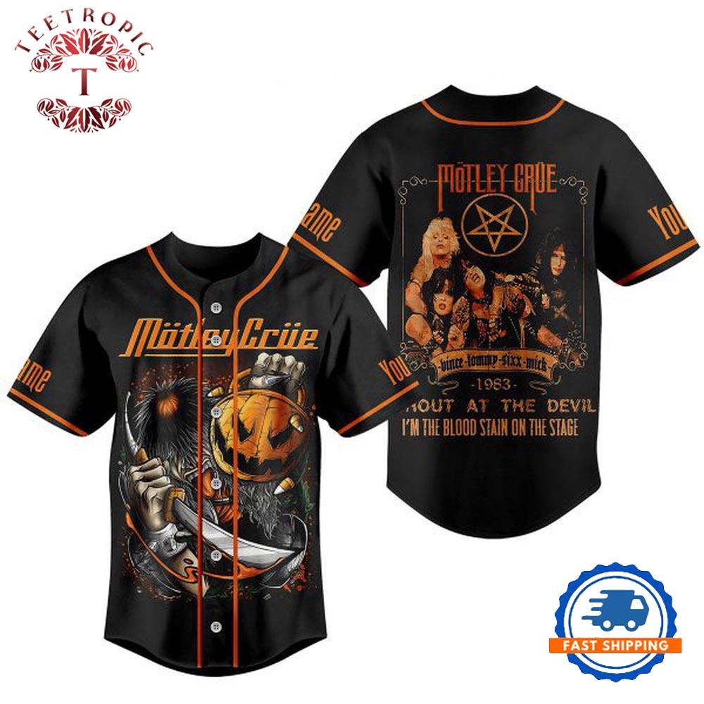 Motley Crue 1983 Shout At The Devil I’m The Blood Stain On The Stage Baseball Jersey