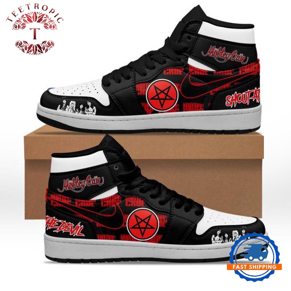 Motley Crue Shout at the Devil Air Jordan 1 Hightop Shoes