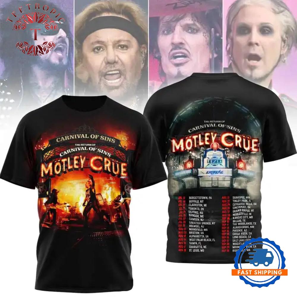 Motley Crue The Return Of Carnival Of Sins T-Shirt