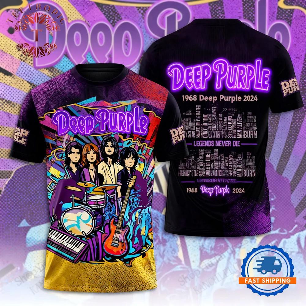 Rock Deep Purple Band 3D Print T Shirt