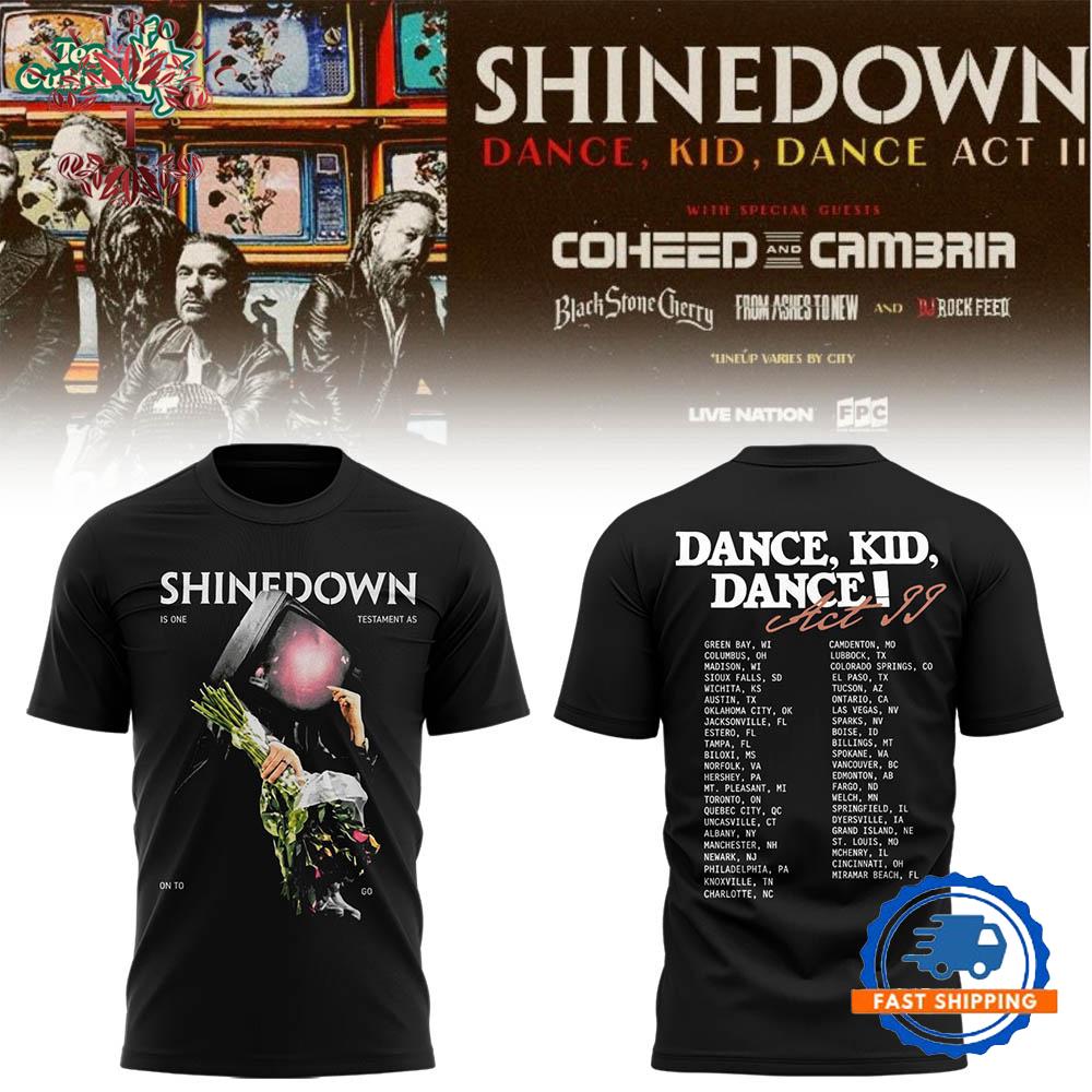 SHINEDOWN Dance Kid Dance Act II Tour 2026 3D Shirt