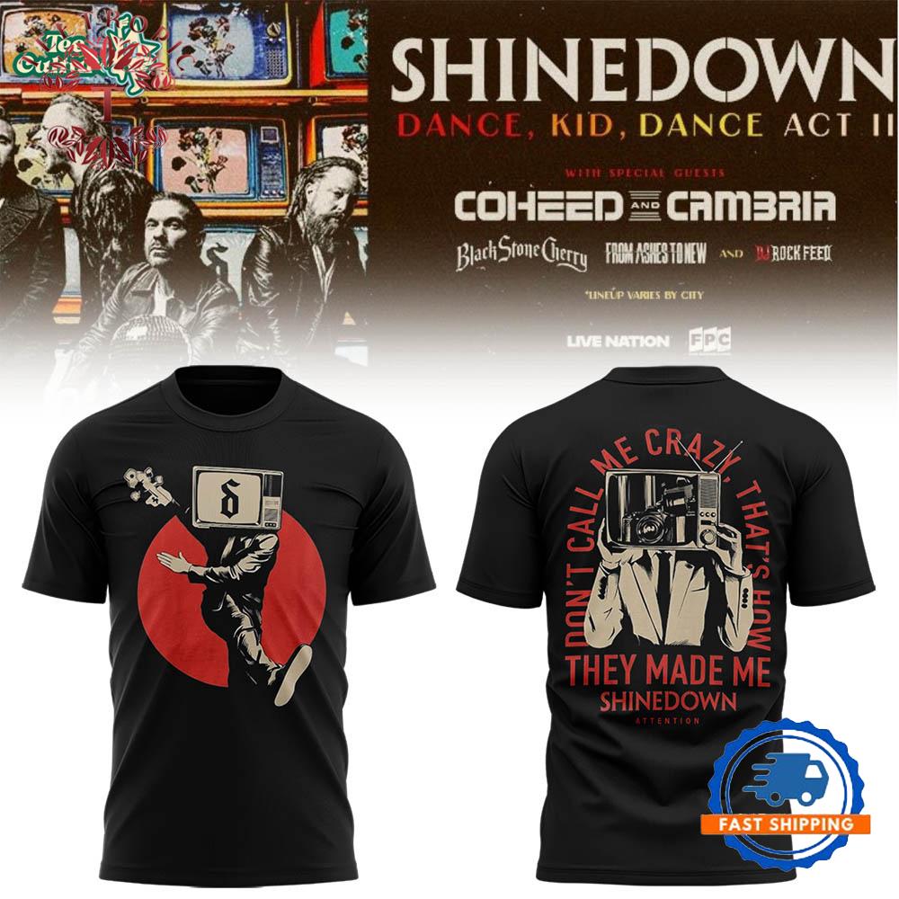 SHINEDOWN Dance Kid Dance Act II Tour 2026 Limited Edition 3D Shirt