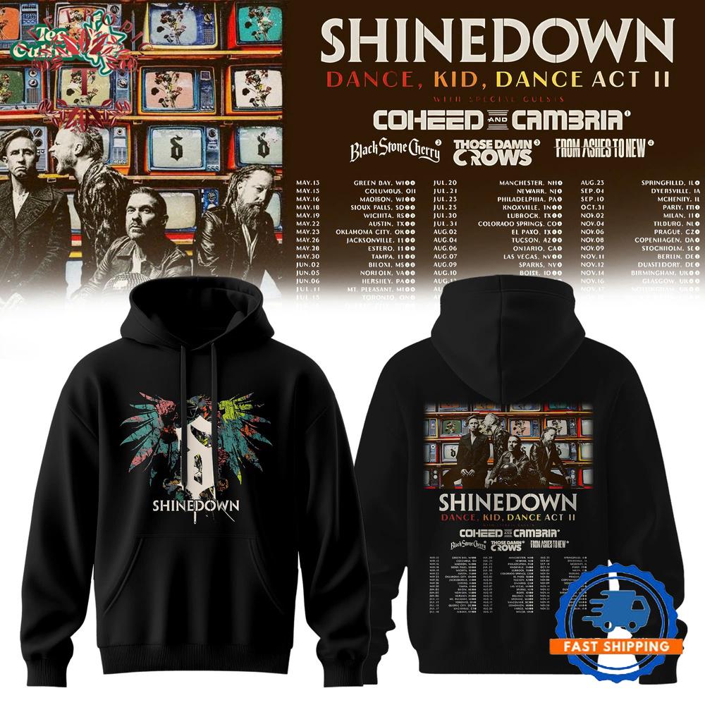 SHINEDOWN Dance Kid Dance Act II Tour 2026 New Design Hoodie