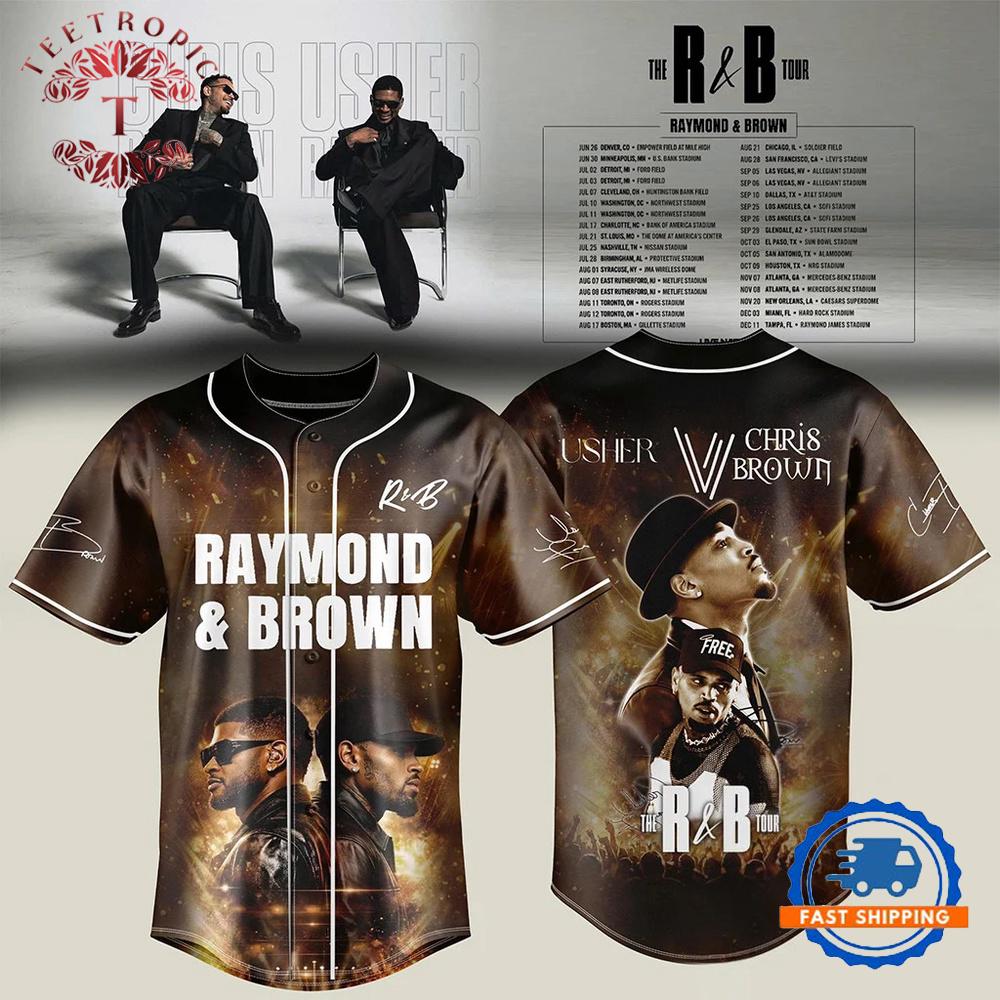 Usher And Chris Brown The R And B Tour 2026 Baseball Jersey
