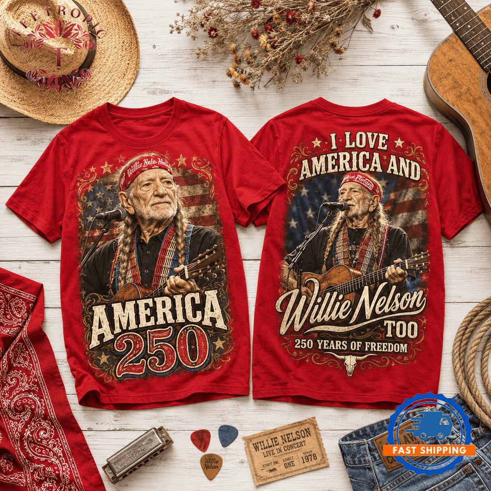 Willie Nelson America 250 of Freedom T-Shirt