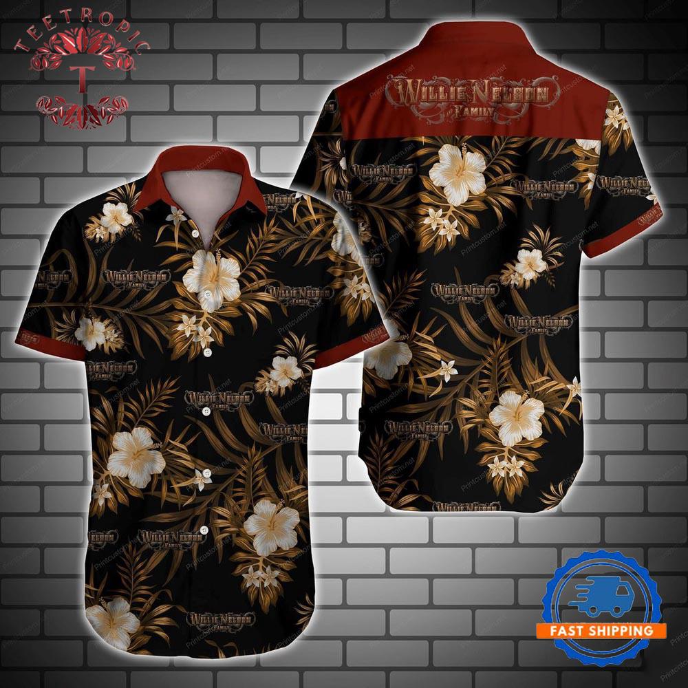 Willie Nelson Tropical Hawaiian Shirt
