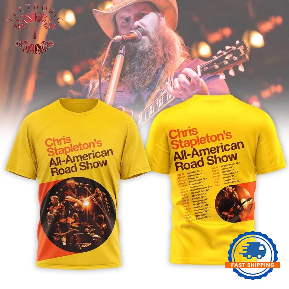 Chris Stapleton All American Road Show 2026 Concert 3D Shirt