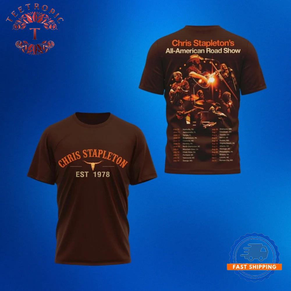 Chris Stapleton All American Road Show New 3D Shirt