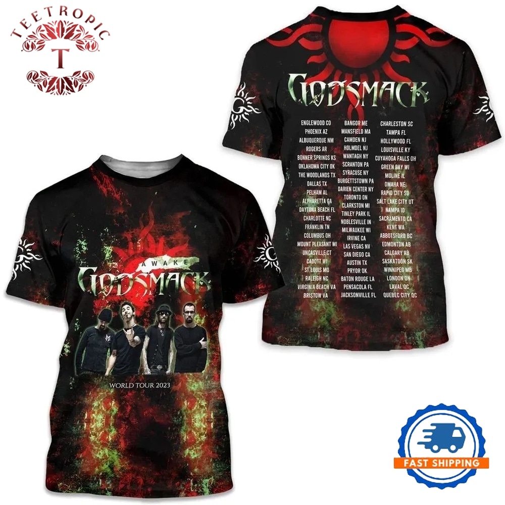 Godsmack Band T Shirt, Rock Band Music 3D T Shirt