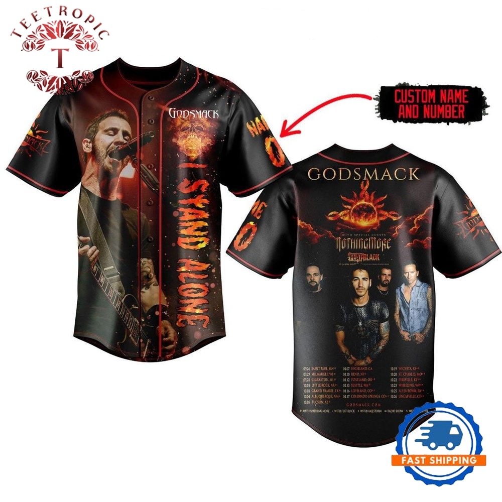 Godsmack I Stand Alone Tour 2024 Personalized Baseball Jersey