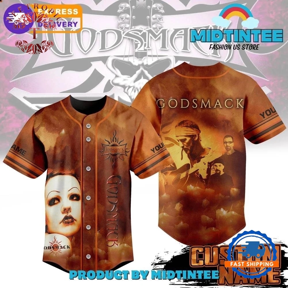Godsmack Rock Band Custom Name Baseball Jersey