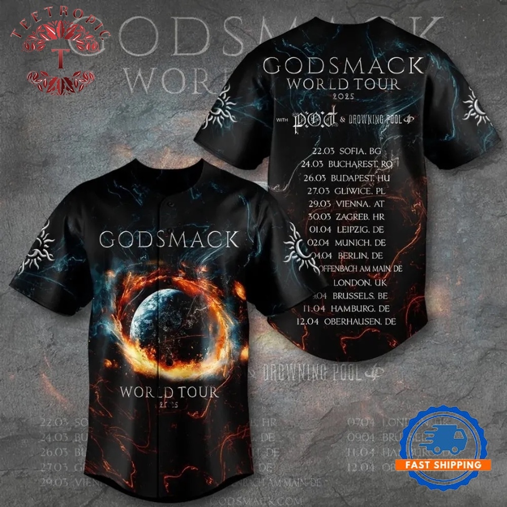 Godsmack Tour 2025 Baseball Jersey